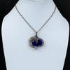 Faceted Blue Sapphire Pendant Copper Wire Wrapped Pendant Gemstone Pendant Handmade Copper Jewelry Engagement Gift Amazing Wire Wrap Jewelry