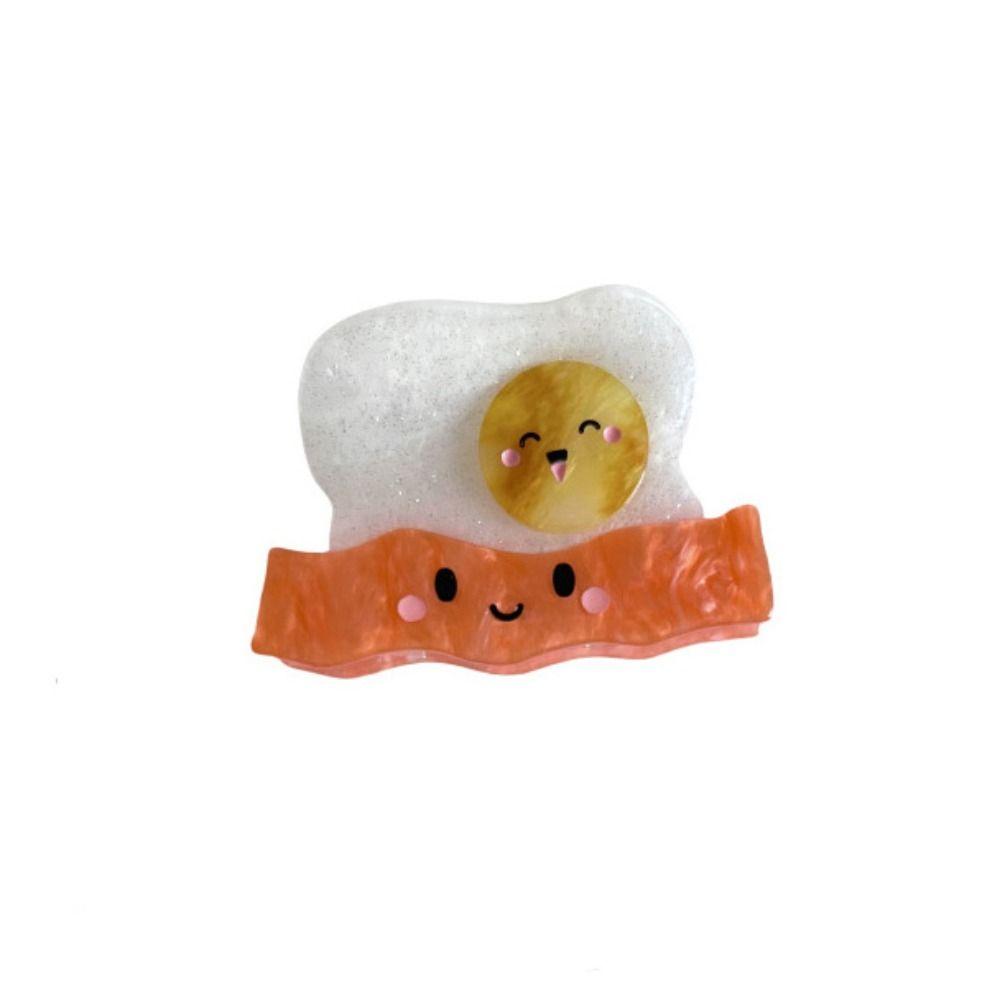 Toast Acetate Hair Crab Clip Cute Delicious Food Claw Clip Lovely Croissant Shark Clip Girls