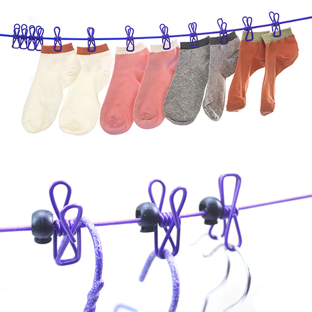 Выдвижные бельевые веревки Выдвижная бельевая веревка для путешествий Бельевая веревка с 12 прищепками Веревка для сушки белья