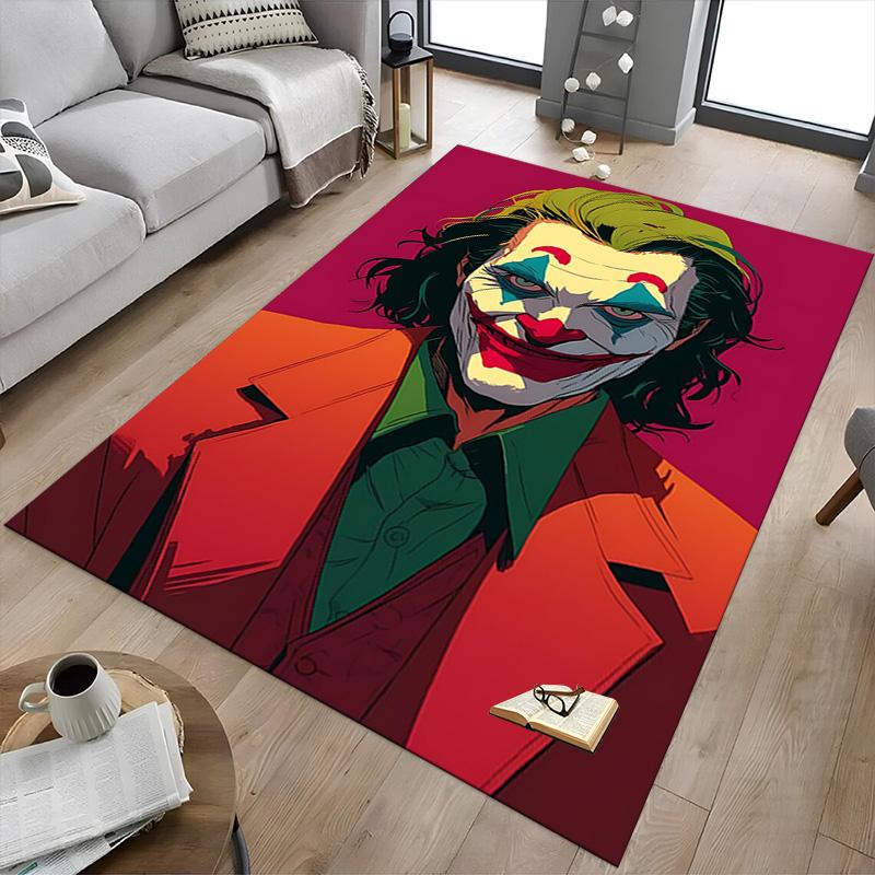 Joker'S Colorful Portrait Carpet For Playroom Bedroom Living Room Sofa Home Decorkids Game Area Rug Nonslip Floor Mat