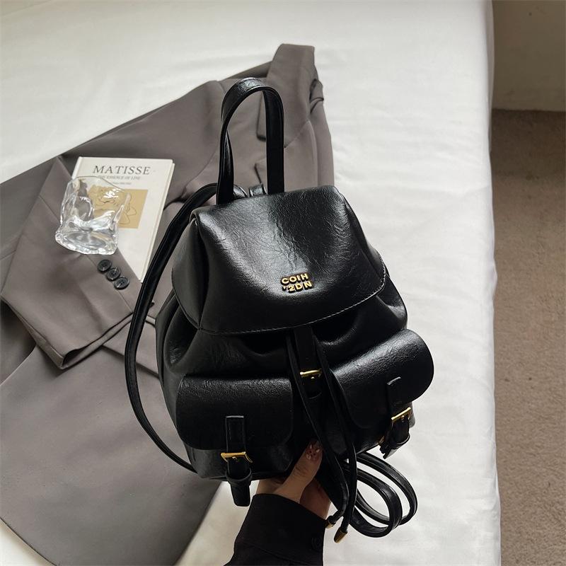 Ретро текстура портативная сумка-ведро женская сумка осень новая большая вместимость рюкзак повседневный школьный рюкзак