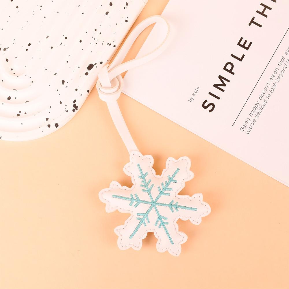 Snowman Leather Santa Claus Keychain Santa Claus Pu Bag Pendant Christmas Bag Charm Car Key