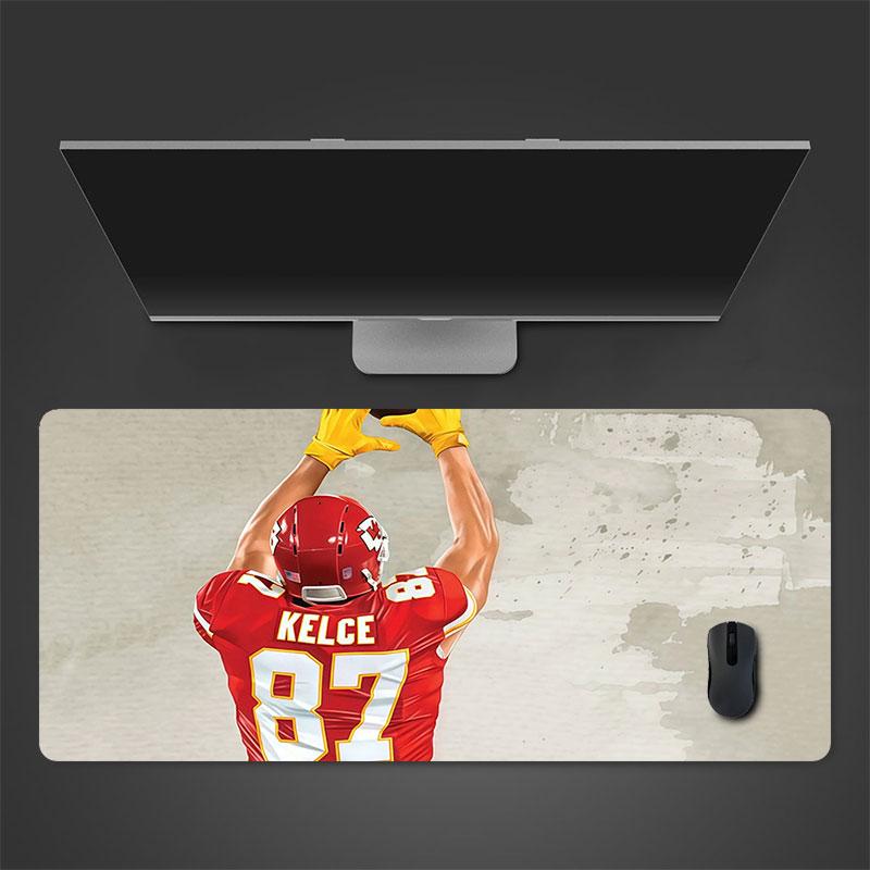 Travis Kelce Mouse Pad, Large Gaming Desk Mat, Non-slip XXL Mousepad for Laptop & Tablet, Mini PC Playmat with Stitched Edges