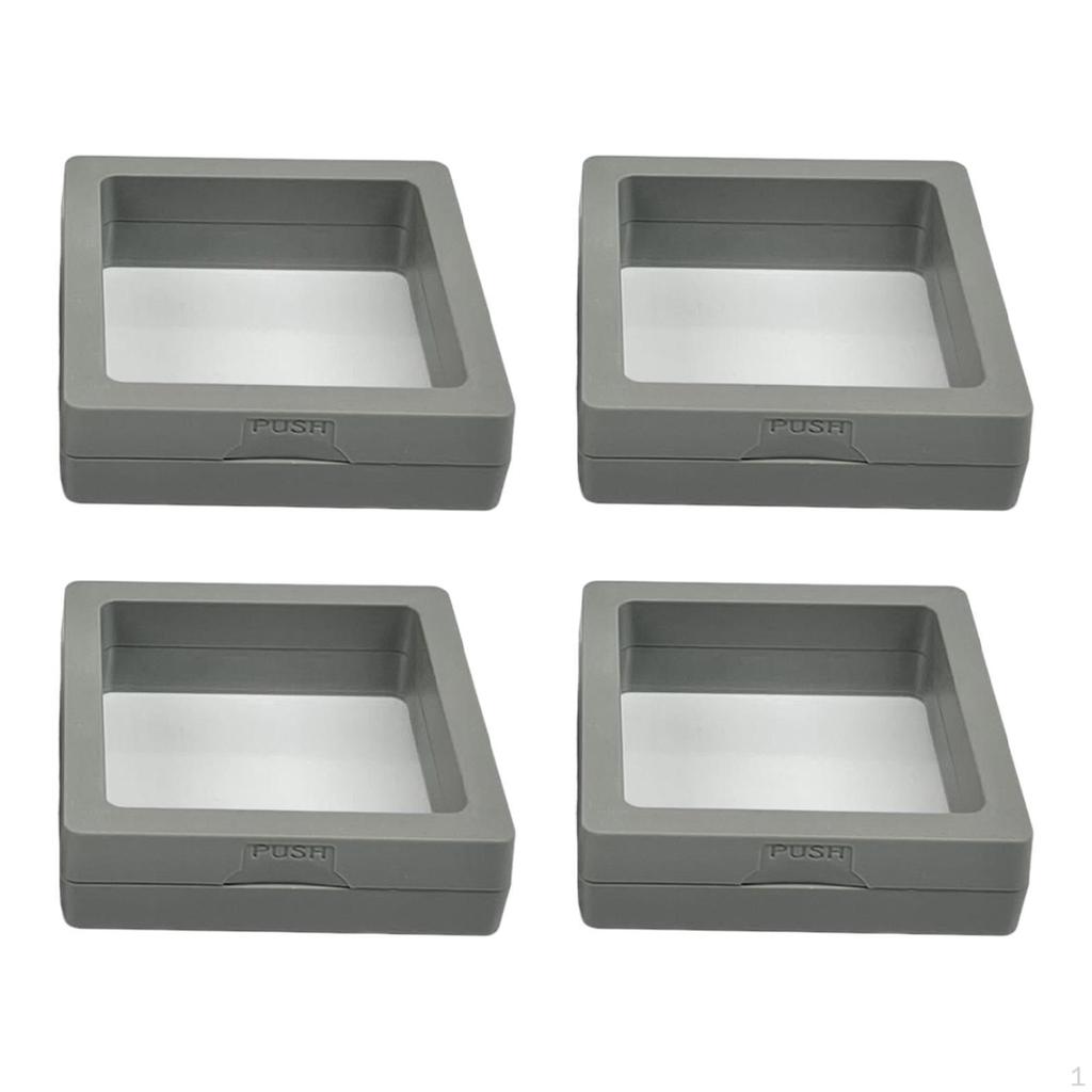 Подставка для дисплея в рамке, коробка из 3D-тонкой пленки, прозрачные подставки для монет для броши, медали