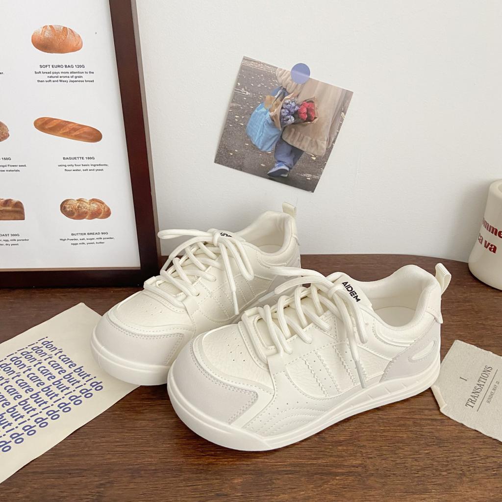 Ugly Cute Platform White Shoes Women's Moral Training 2025 Summer New Chic Niche Korean Version Breathable Student Sports Shoes