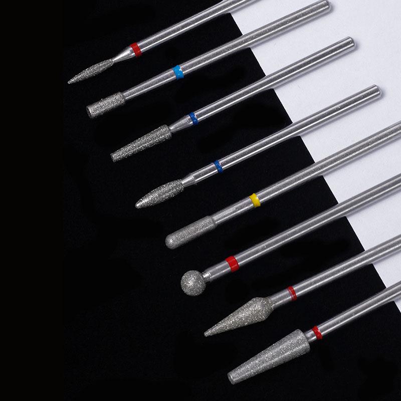 Алмазные фрезы для ногтей Очиститель кутикулы Для электрической дрели Маникюр Педикюр Полировка Инструмент для нейл-арта Салонные Домашние принадлежности