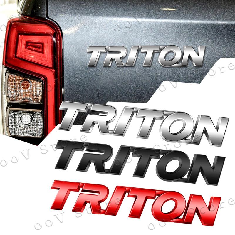 1Pcs 3D ABS Plastic Sticker Tail Decoration Badge Auto Rear Trunk Emblem For Triton Letter Logo Accessories