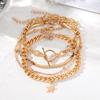 Ladies Five-Star Rhinestone Bracelet Set