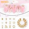 Nail Art Jewelry Star Moon Rivet Metal Ring Diy Nail Art Decoration Sticker Small Round Box Nail Sticker