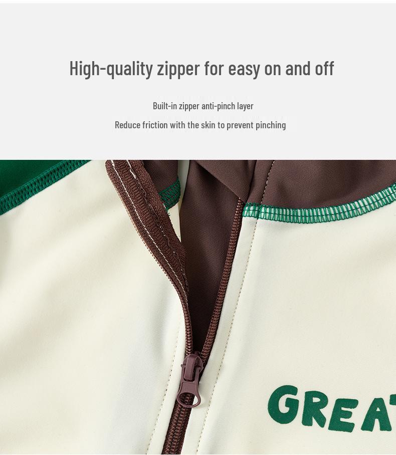 Детский слитный купальник с длинным рукавом для защиты от солнца - Модный летний наряд для больших детей и подростков