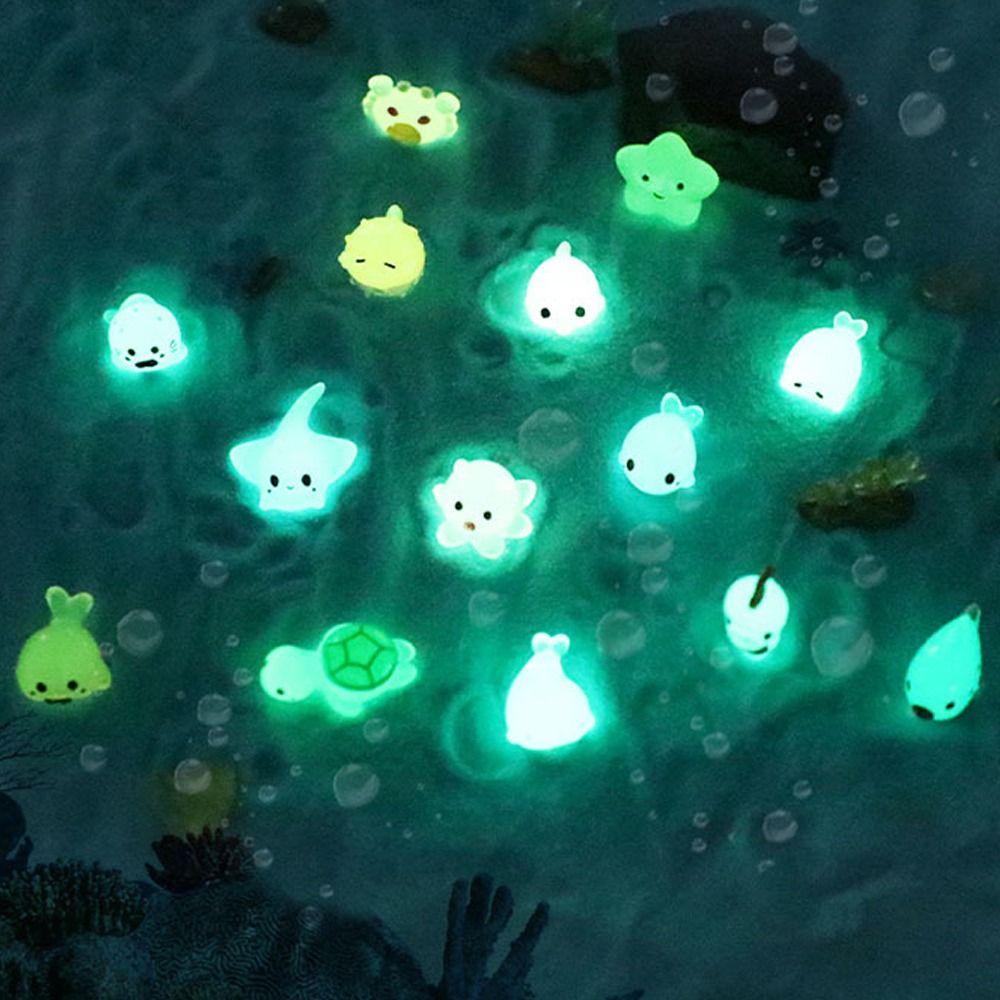 Cartoon Ocean Animal Miniature Figurines Cute Mini Ocean Animal Statue Desk Accessories