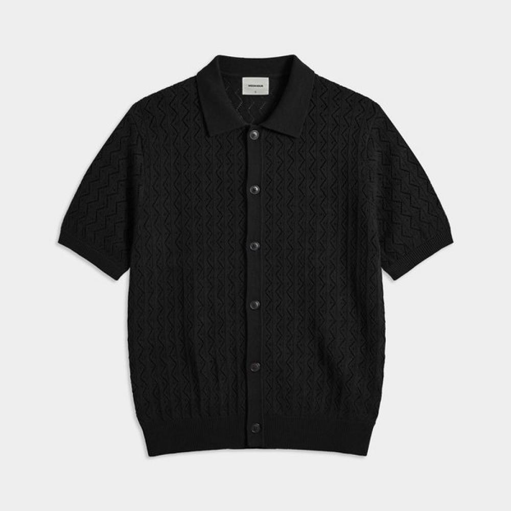 Weekhour Summer Cardigan Black Model Washable Wave Punch