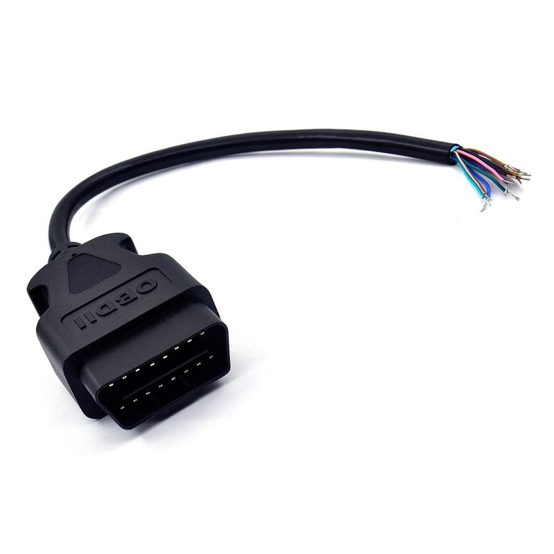 NEW 30CM 16 Pin Car Diagnostic Interface Tool Adapter OBD 2 OBD2 16pin Female Connector To Extension OBD 2 Opening OBD Cable
