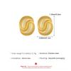 Stainless Steel Geometric Unusual Stud Earrings for Women Prevent Allergy Simple Spiral Texture Earrings Jewelry Bijoux Gift