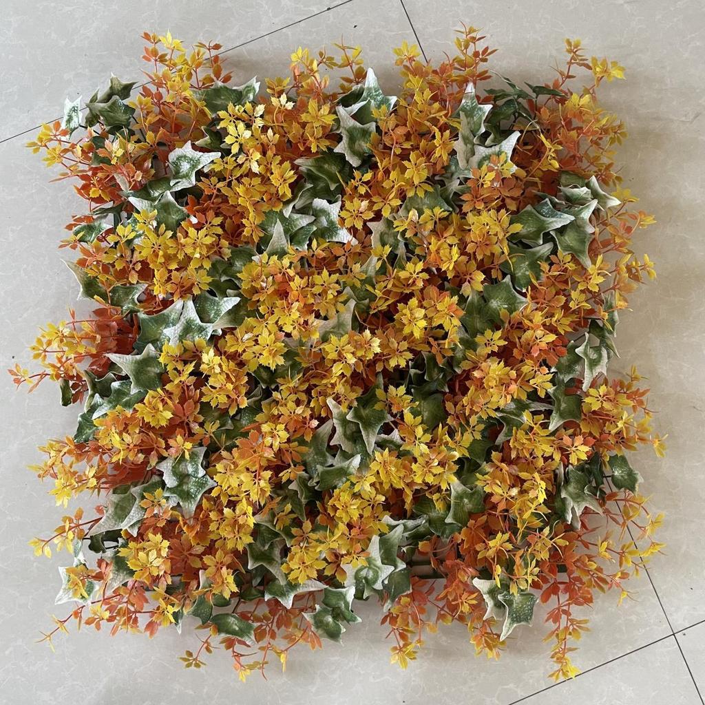 50×50cm Artificial Green Plant Wall - Plastic Vertical Garden, Fake Flower Wall, Synthetic Turf Background