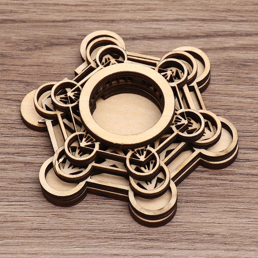 Crafts Lotus Pattern Crystal Carving Crystal Ball Base Wooden Ornaments Meditation Decor Wood Base