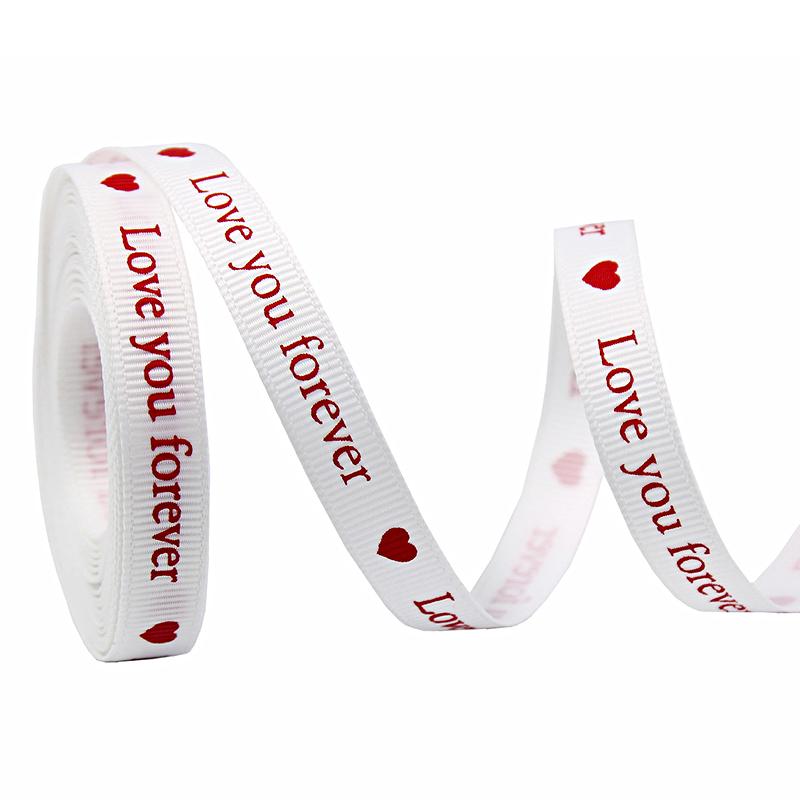 9 мм для выпечки торта жаккардовый принт любовь DIY принадлежности для украшения букета ко Дню святого Валентина 5 ярдов подарочная упаковка полиэстеровая лента