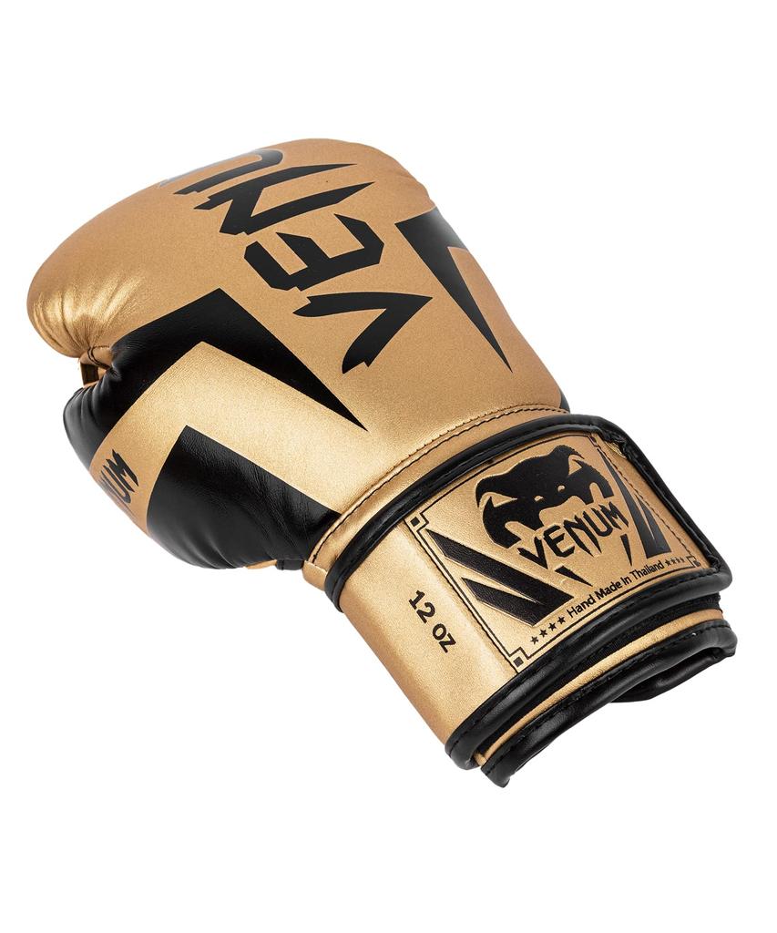 VENUM Boxing Gloves ELITE BOXING GLOVES X Gloves Boxing Kickboxing Fitness (Gold Black) VENUM-1392-449 //Sparring (14oz)