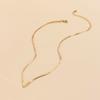 New Personality Simple Creative Stainless Steel Necklace for Men V-shaped Brass Snake Chain Fashion Match Blade Clavicular Chain