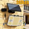 Solar Security Light Outdoor Garden 243 LED Solar Dual PIR Motion Sensor Light 3 Modes Solor Powered Wall Lights for Garden Fenc