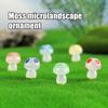 8PCS Mini Glowing Mushrooms Tiny Mushrooms Decoration for Miniature Garden Landscape Dollhouse DIY Crafts Party Ornaments