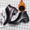 Winter Chelsea Boots Men Genuine Leather Shoes Men Ankle Boots Fashion Brand Business Business Male Footwear Warm Chelsea Boots