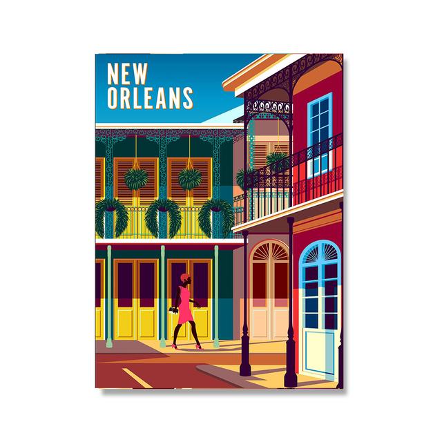 Италия Африка Марокко Путешествие Винтаж Домашнее украшение Пейзаж Традиционный пляж Плакат Винтаж