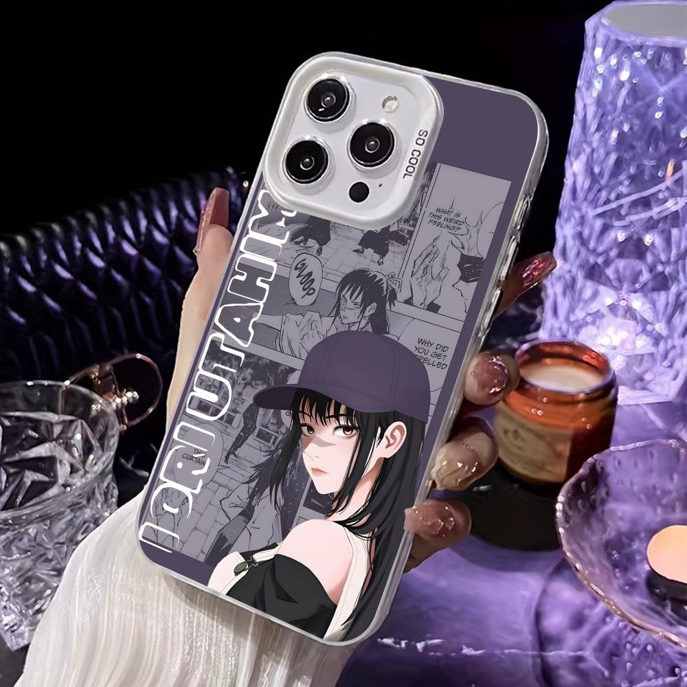 JJK Utahime Iori White Translucent Mobile Phone Case for iPhone 17 16 15 14 13 12 11 X XR XS Air Pro Max Plus Colorful Cover