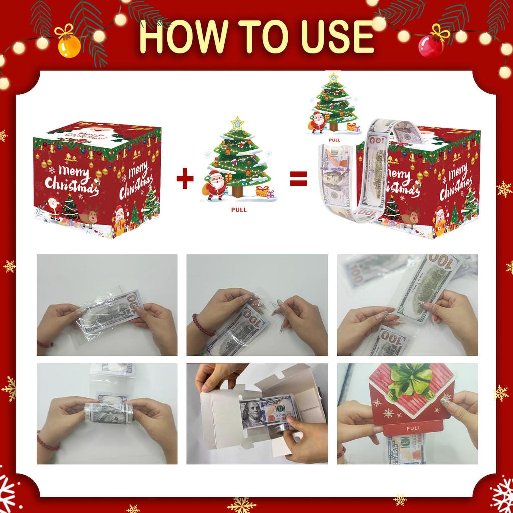 Набор бумажных коробок с рождественской тематикой, праздничный декоративный реквизит, подарок для