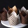 100Pcs Muffin Cup Stripe Tulip Shape Oil Proof Paper Decorating Wrap Cupcake Liner for Home