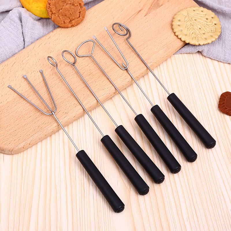 1/6Pcs Chocolate Dipping Tool Diy Candy Caker Fruit Fondue Decorating Fork Kit
