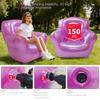 PVC Transparent Inflatable Sofa Chair, Thickened Outdoor Sports Camping Single Person Foldable Backrest Armrest Inflatable Sofa