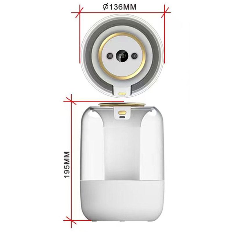 2L Dual Spray Humidifier USB Large Capacity Home Bedroom Office Nightlight Humidifier Transparent Aromatherapy Machine