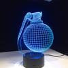 Factory Dropshipping ODM Rechargeable Touch Switch Dog Arylic Panel Box Table Night Lamp  16 Colors Change 3D LED Light