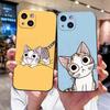 Чехол для телефона Chi Cat Sweet Home для iPhone 14,13,12 Mini 11 Pro XR,X,XS,MAX 6S,7,8 Plus Силиконовый чехол Мягкий черный