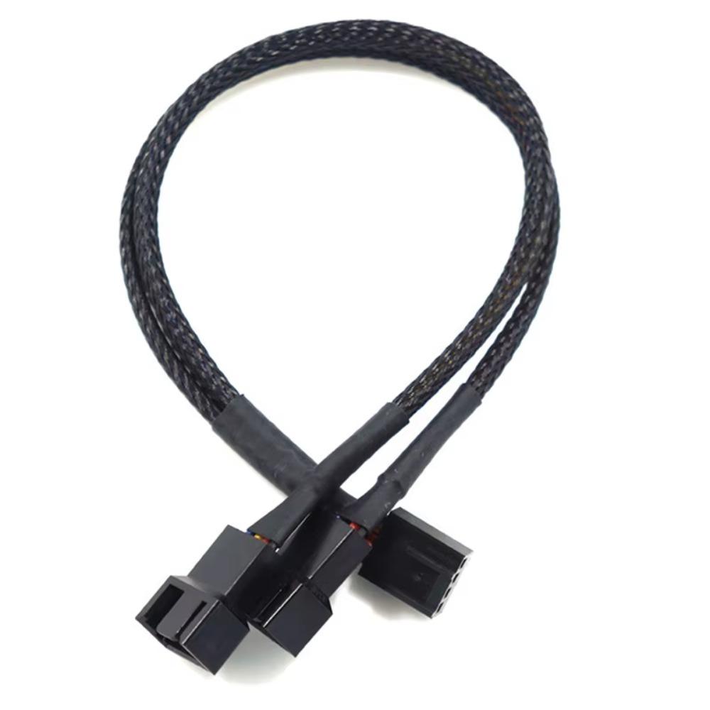 Black Sleeved 4 Pin Pwm Fan Cable Male To Female Pwm Extension Cables Computer Fan
