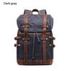 Waterproof Waxed Canvas Backpack Vintage leather men Bagpack large Rucksack School Bag Hiking Backpacks Daypack Mochila