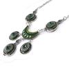 Les Trésors De Lily [J1118] - Серебристо-зеленое дизайнерское колье «Алтай»