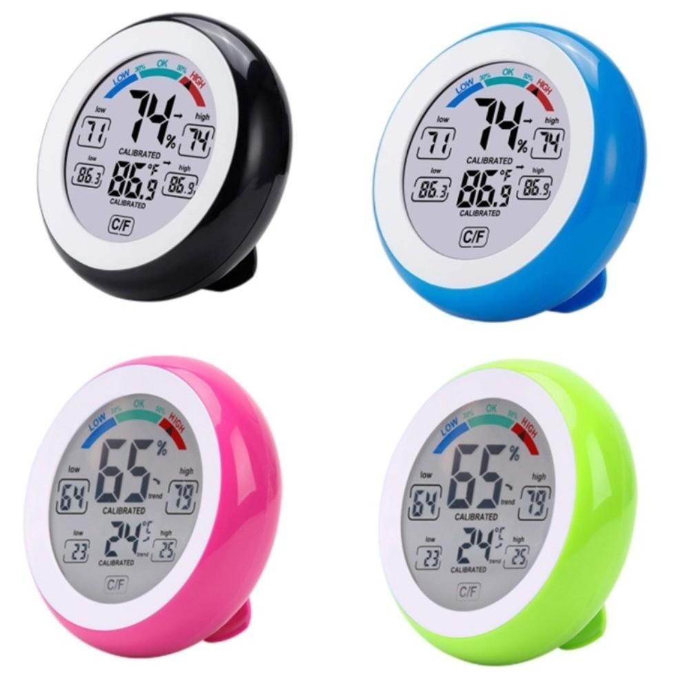 Circular Temperature Humidity Meter Alarm Clock Electronic Clock Greenhouse