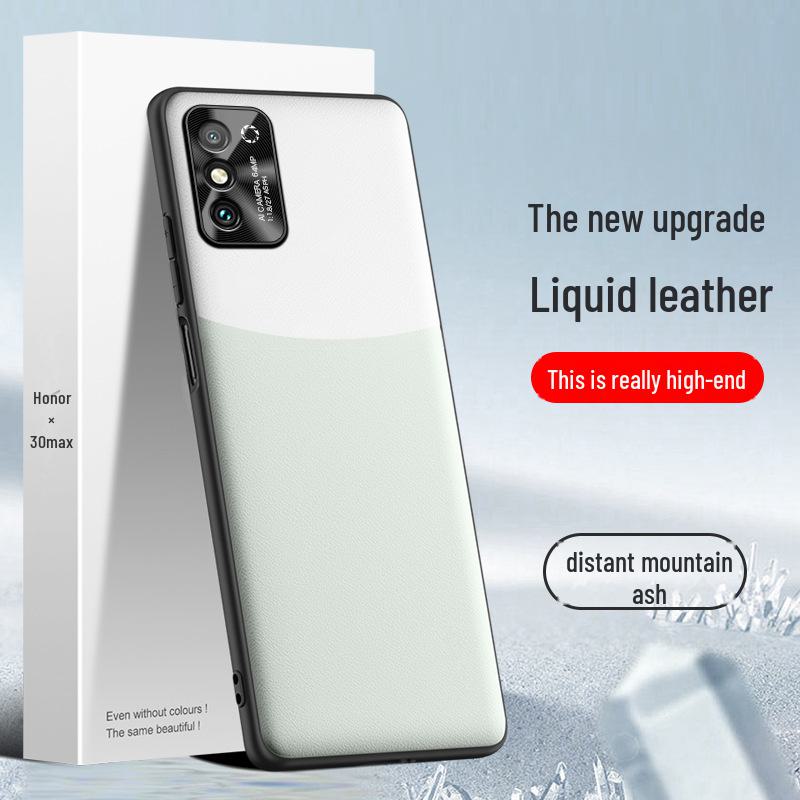 Защитный чехол из жидкой кожи для Honor X30Max, разработанный для предотвращения падений и пятен, может быть отправлен как единое целое.