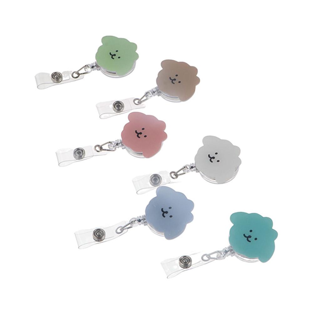 Name Tag Retractable Badge Holder Cartoon Dog ID Card Holder Cute Easy Pull Buckle Doctor Students