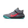 Team Hustle D10 FlyEase PS Grey Teal Siren Red Kids Sneakers Smoke-Grey Dark-Smoke-Grey Washed-Teal DD7302-008
