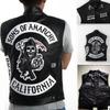 Men's Vest Motorcycle Printed Vest Coat