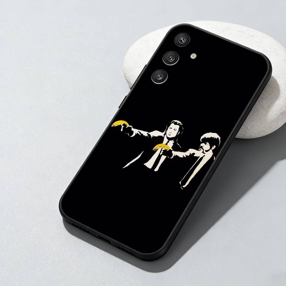 Classic Movie P-Pulp F-Fiction Phone Case For Samsung Galaxy A73,A72,A71,A70,A52,A51 Others Soft Black Cover