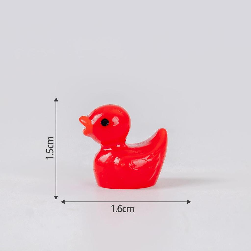 Miniature Colorful Luminous Duck Resin Ornaments for Micro Landscape and Moss Decor