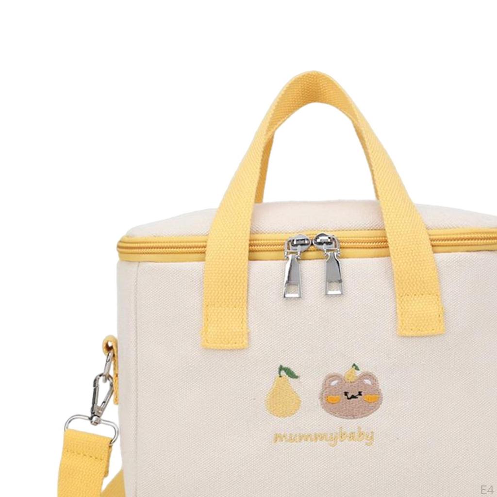 Compact Lunch Storage Bag with Insulated Box for Office and Camping