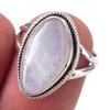 Natural Rainbow Moon Stone Gemstone Handmade 925 Sterling Silver Ring S.6 N3h33