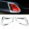 Chrome Rear Reflector Fog Light Lamp Cover Trims For Highlander 2014-2019