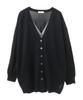 Earth Music Ecology Layered Knit Black & Women's Cardigan, 01000100100,