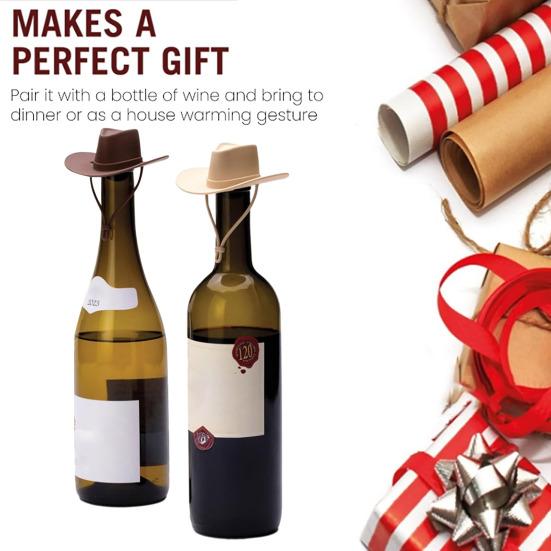 Винные пробки в виде ковбойской шляпы, силиконовые пробки для бутылок, герметичные, многоразовые, подходят для стандартных бутылок шампанского